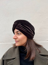 Carica l'immagine nel visualizzatore di Gallery, Turbante velluto Chocolat