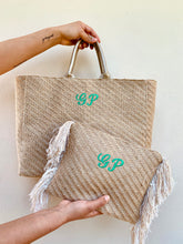 Carica l'immagine nel visualizzatore di Gallery, Tote bag in Juta spigata con frange Cindy