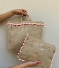 Carica l'immagine nel visualizzatore di Gallery, Summer bag juta pompon (+colori)