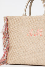 Carica l'immagine nel visualizzatore di Gallery, Tote bag in Juta spigata con frange Cindy