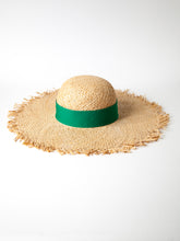 Carica l'immagine nel visualizzatore di Gallery, Cappello in rafia sfrangiato Capri (+colori)