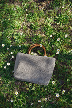 Carica l'immagine nel visualizzatore di Gallery, Mini bamboo bag tweed sky
