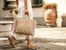Carica l'immagine nel visualizzatore di Gallery, Tote bag in Juta spigata con frange Cindy