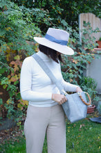 Carica l'immagine nel visualizzatore di Gallery, Mini bamboo bag tweed sky