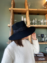 Carica l'immagine nel visualizzatore di Gallery, Cappello Fedora large lapin black