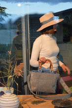 Carica l'immagine nel visualizzatore di Gallery, Mini bamboo bag tweed sky